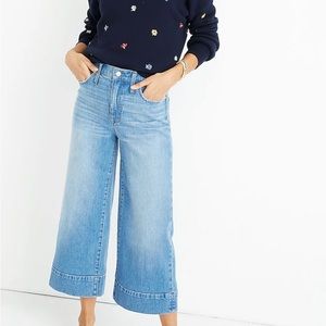 Madewell wide leg cropped jeans